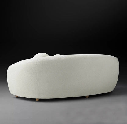 Italian Style 3 Seater Sofa With Pillows Ivory White