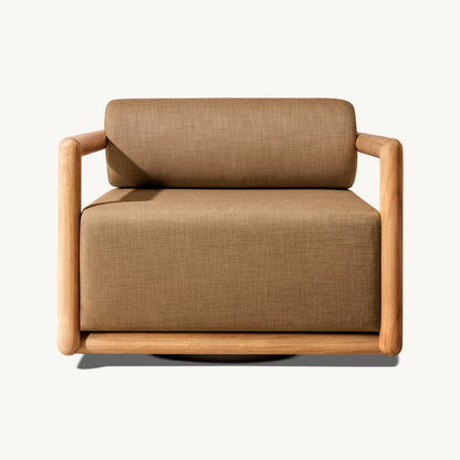 Auren Teak Swivel Lounge Chair