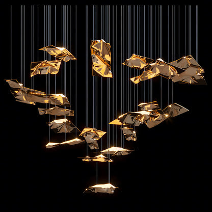 Luxury Gold Plated Pendant Chandelier