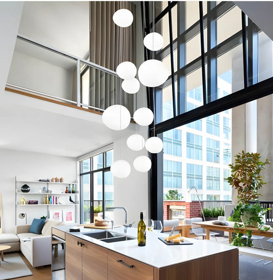 Modern Pendant Lights White Irregular Ball Pendant