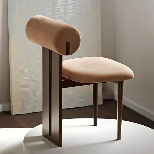 Modern style solid wooden  velvet dining chair