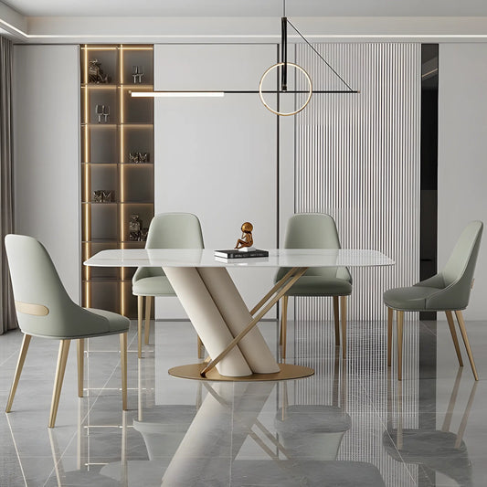 Modern Light Luxury Simple Rock Table Chair & Dining Table