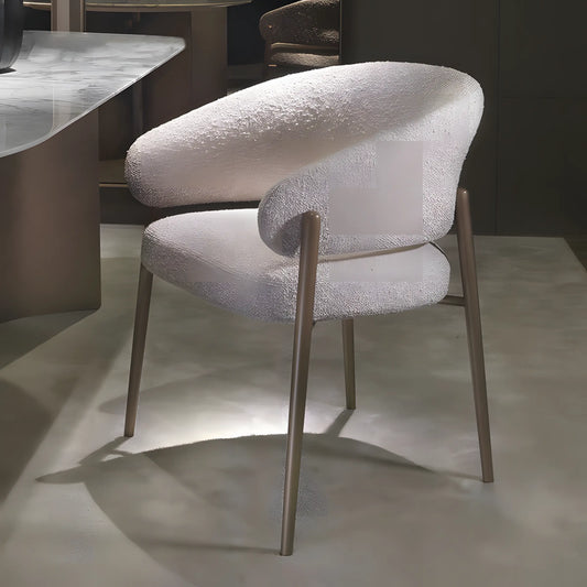 Italian Modern Simple Home Lamb Velvet Dining Chair