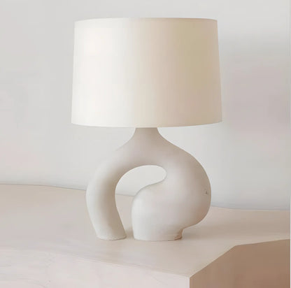 Modern Creative Design White Plater Base with Lampshade Table Lamp