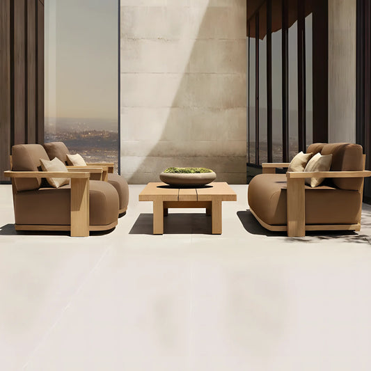 Outdoor Sofa Garden Open Garden Solid Wood Sofa