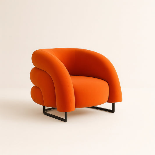 The New Nordic Curved Sofa Chair Living Room Lounge Chair