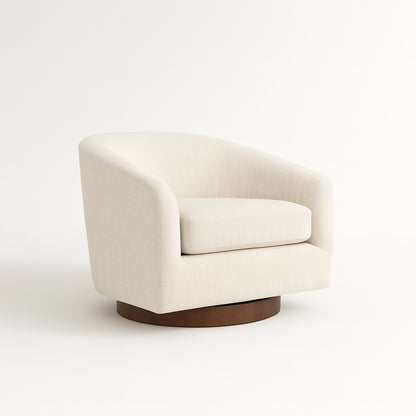 Modern Round Barrel Velvet Accent Armchair
