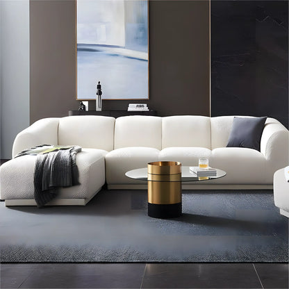 Nordic Living Room Furniture Modern Luxury 3 Seaters L Shape Fabric Sofa