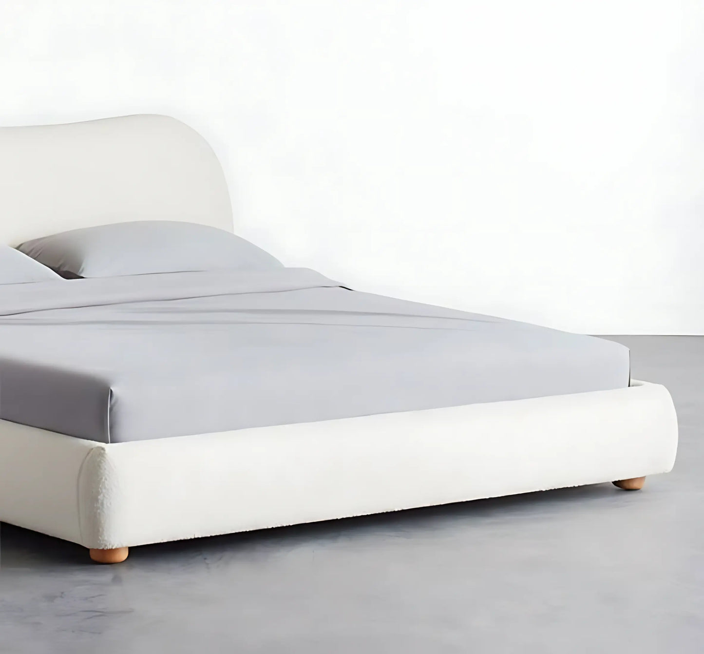Minimalist Bedroom Furniture Luxury Soft Velvet King & Queen Size Double Bed Frame