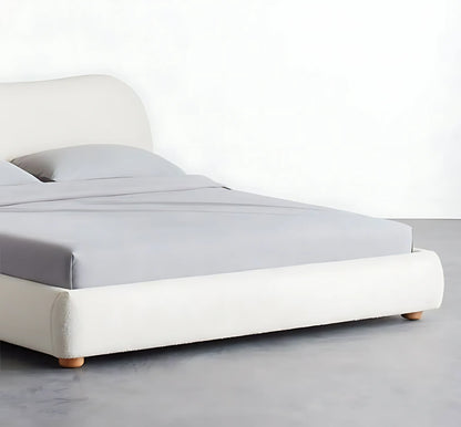 Minimalist Bedroom Furniture Luxury Soft Velvet King & Queen Size Double Bed Frame