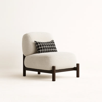 Cream Antique Living Room Single Sofa Designer