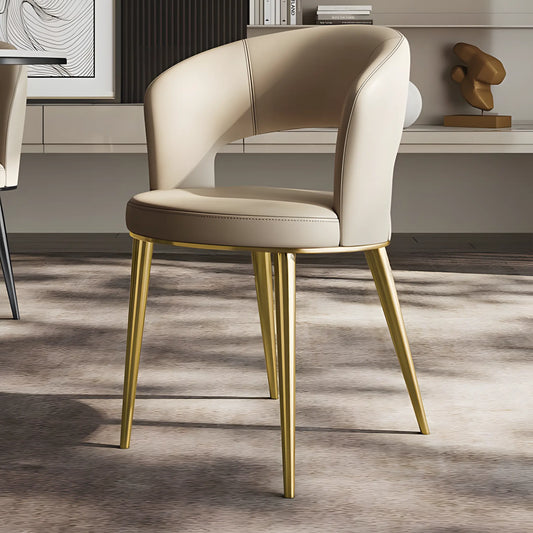 Light Luxury Leather Dining Chair Home