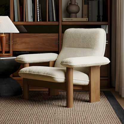 Medieval Wabi-Sabi Solid Wood Designer Single Sofa Chair