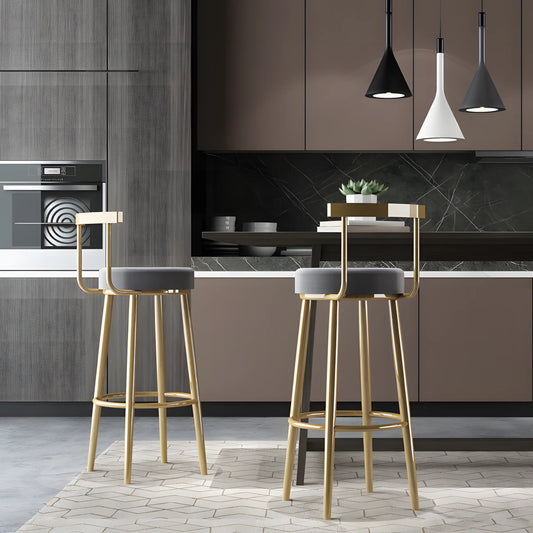 Modern Minimalist bar Stool High Chair Metal Frame Chair