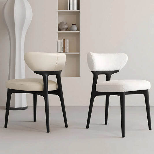 Nordic Ash Wood Synthetic Leather Home Furniture Wooden Dining Chair