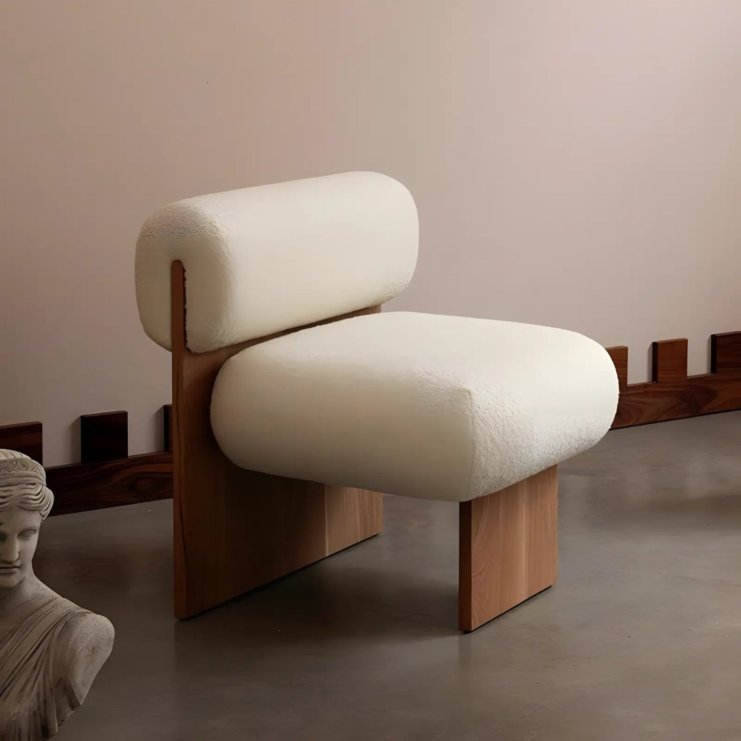 Casual Single Sofa Chair Solid Wood Designer