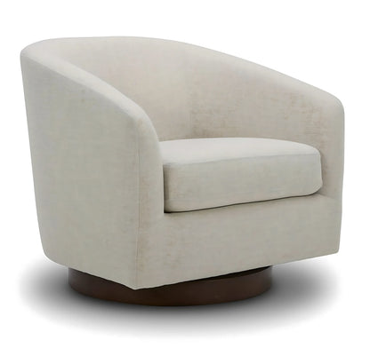 Modern Round Barrel Velvet Accent Armchair