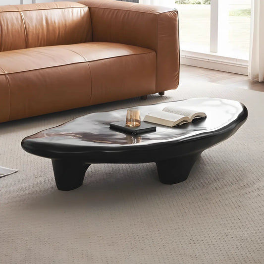 Nordic Wabi-Sabi Cobblestone Coffee Table