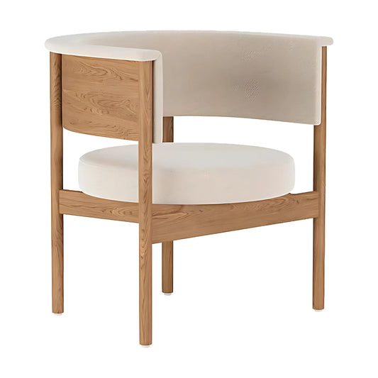 Fabric Round Back Great comfort Modern Dining Chair