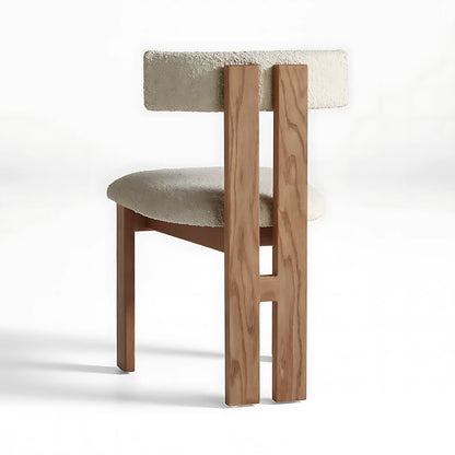 Minilamist Design Ash Wood Frame Optional Fabric Accent Chairs Wooden
