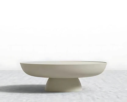 Wabi-sabi Style Fiberglass Baked Lacquer Modern Coffee Table