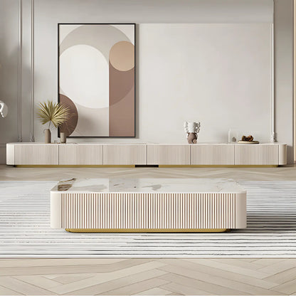 Italian Light Luxury Solid Wood TV Console