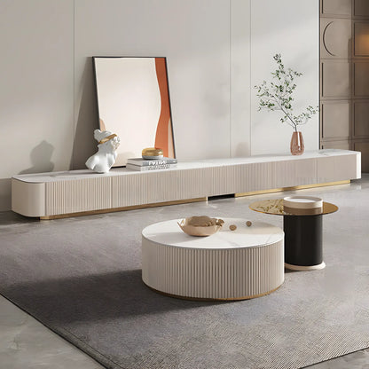 Italian Light Luxury Solid Wood TV Console