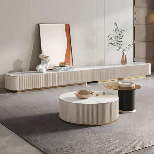 Italian Light Luxury Solid Wood TV Console