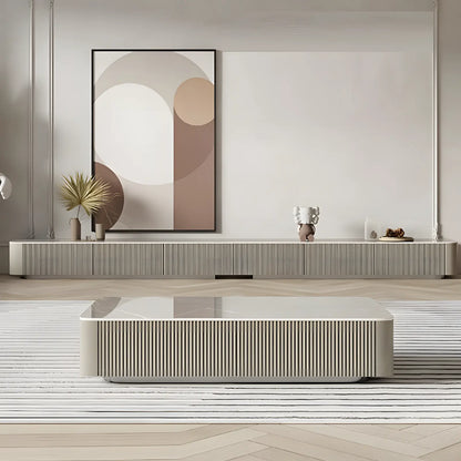 Italian Light Luxury Solid Wood TV Console