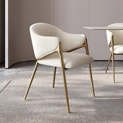 Nordic Modern Stainless Steel Frame  Fabric Dining Chair