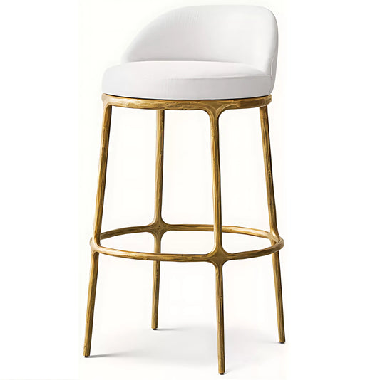 American Style Unique Metal   Linen Bar Stool High Chair