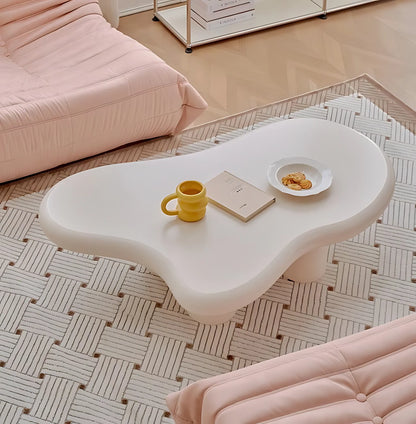 Minimalist Design FRP Material White Cloud Coffee Table