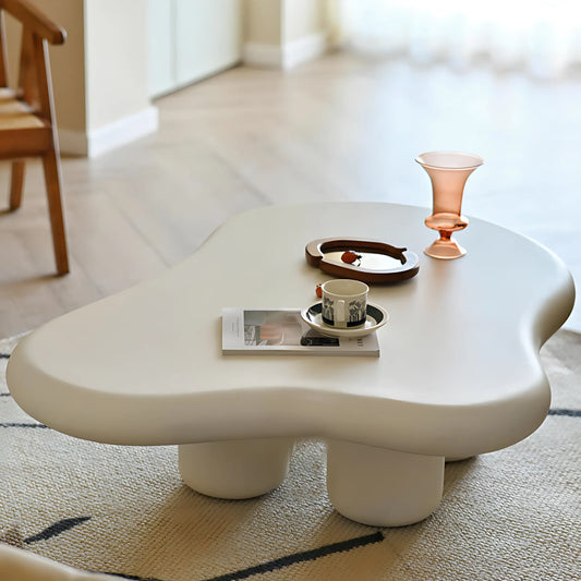 Minimalist Design FRP Material White Cloud Coffee Table