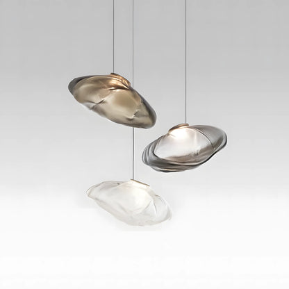 Kitchen Island Smoke Grey Clear Glass Ball Hanging Lamp