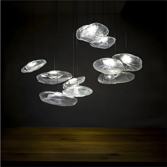 Kitchen Island Smoke Grey Clear Glass Ball Hanging Lamp
