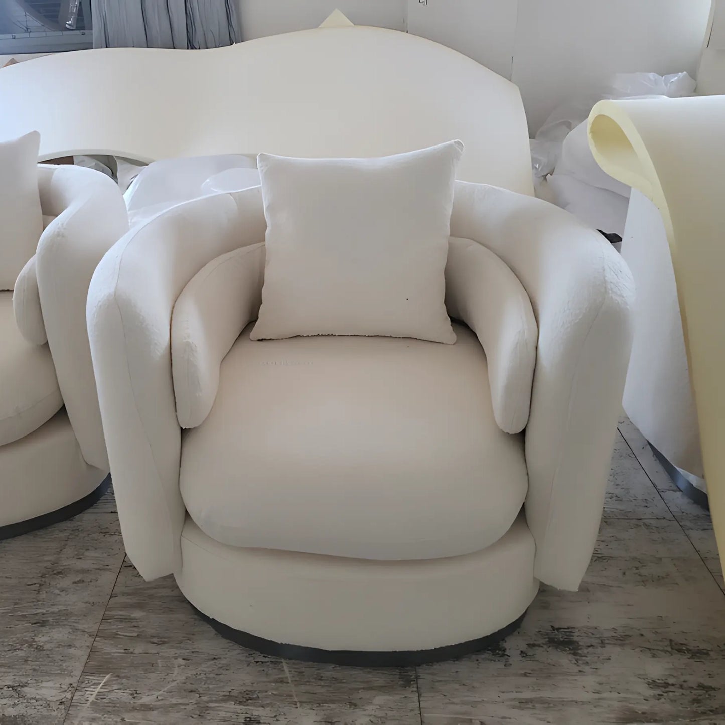 Modern  Wood Frame Leisure Chair Lounge Chair Accent Chair