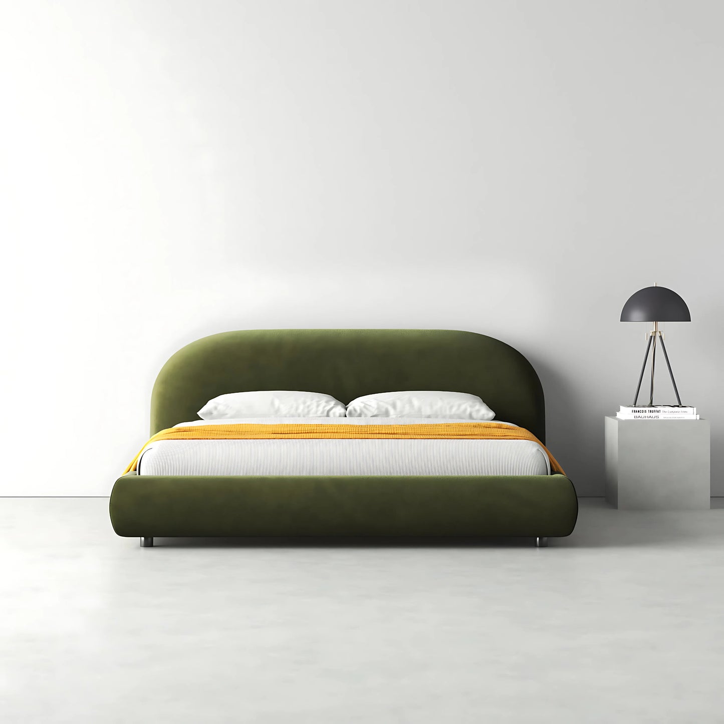 Velvet Boucle Fabric Double Bed Up-holstered king Size Bed Luxury Queen Bed Frame for Bedroom