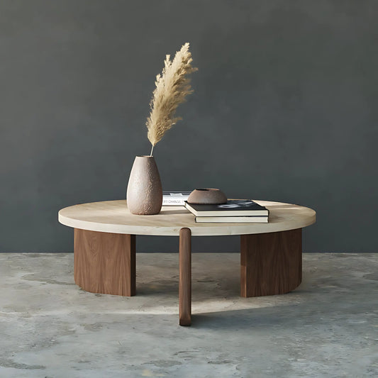 Round Marble Top Luxury Coffee Table