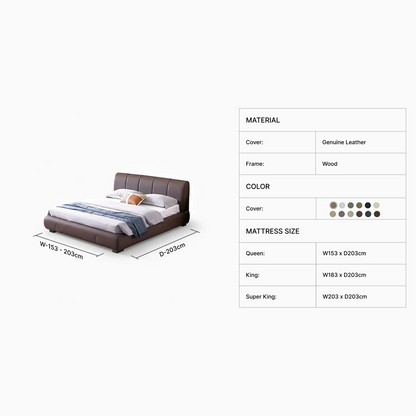 Essenza Bed | Genuine Leather