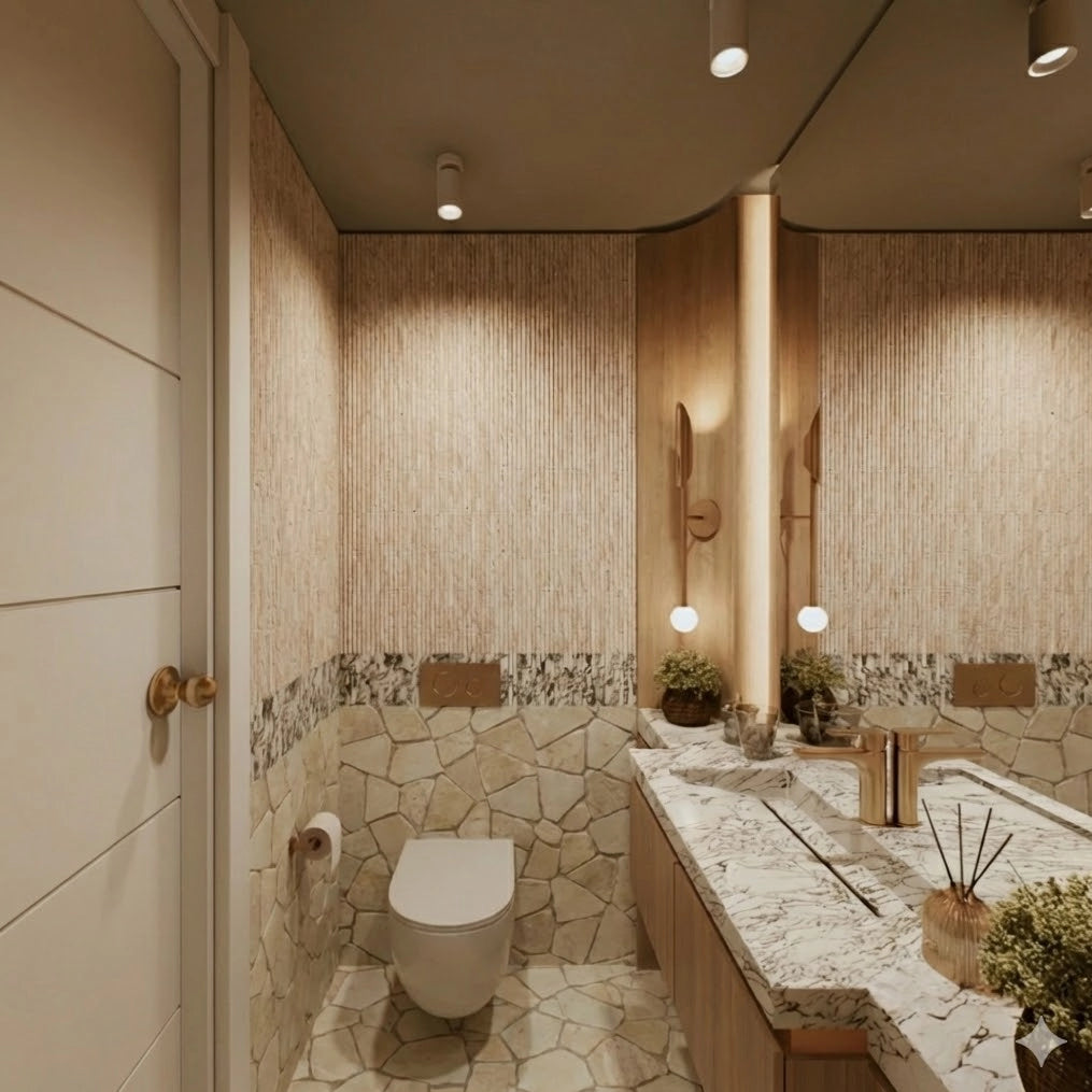 Ivory Travertine Crazy Cut Wall Tiles