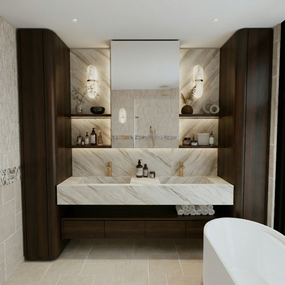 Earl White Marble Vanity