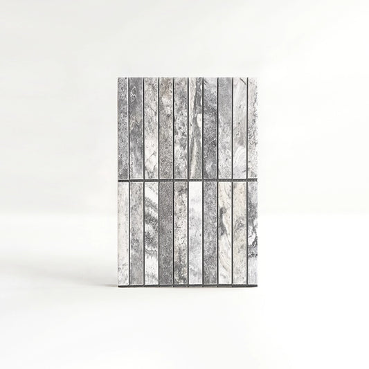 Silver Gray Travertine Finger Mosaic Wall Tiles