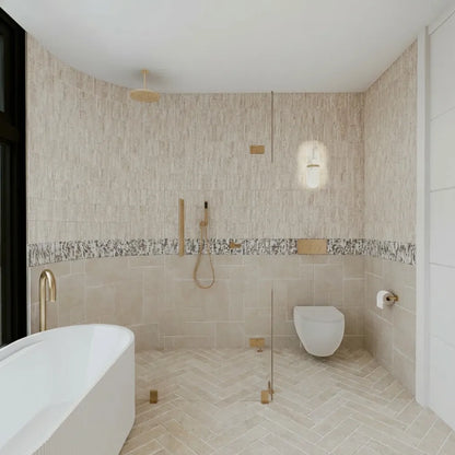 Limestone Herringbone Floor Tiles