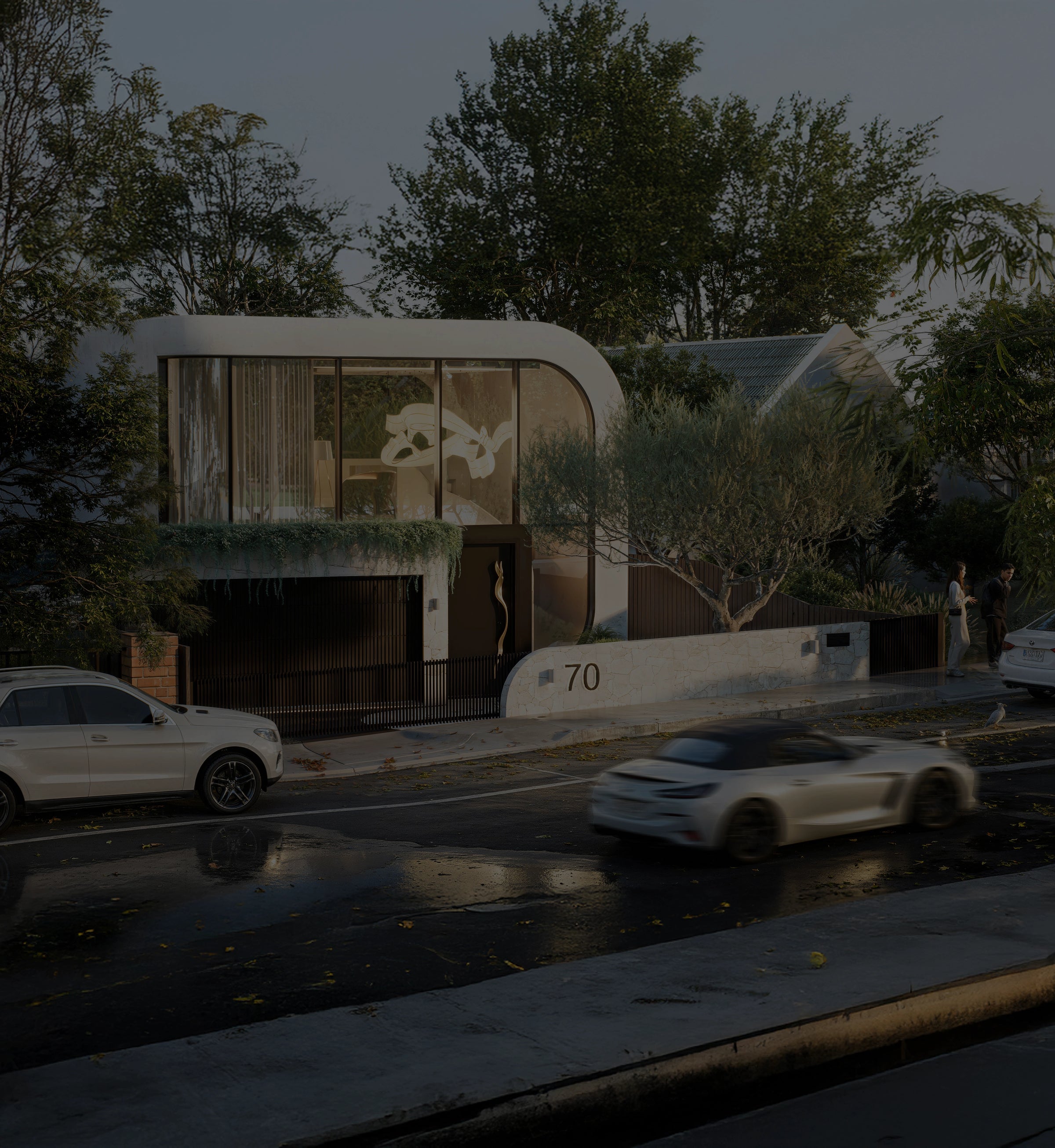 Front facade of 70 Cobden — luxury residential build, Kew Melbourne by Albert Living