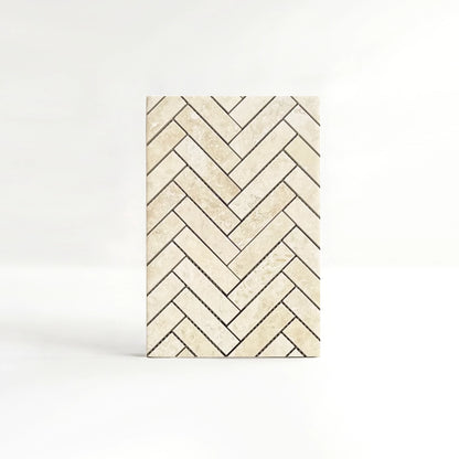 Ivory Travertine Herringbone Wall Tiles