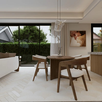 Ivory Travertine Herringbone Floor Tiles