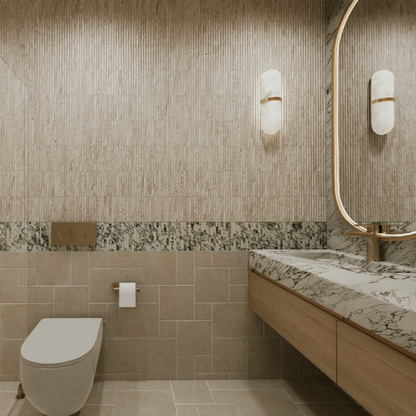 Limestone Fluted Mosaic Wall Tiles