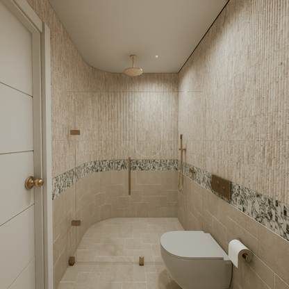 Limestone Fluted Mosaic Wall Tiles