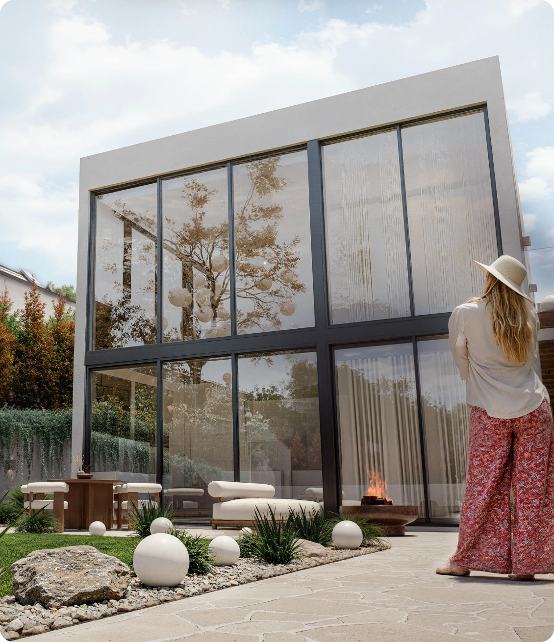 Bespoke architect designed outdoor pool and alfresco Kew Albert Living