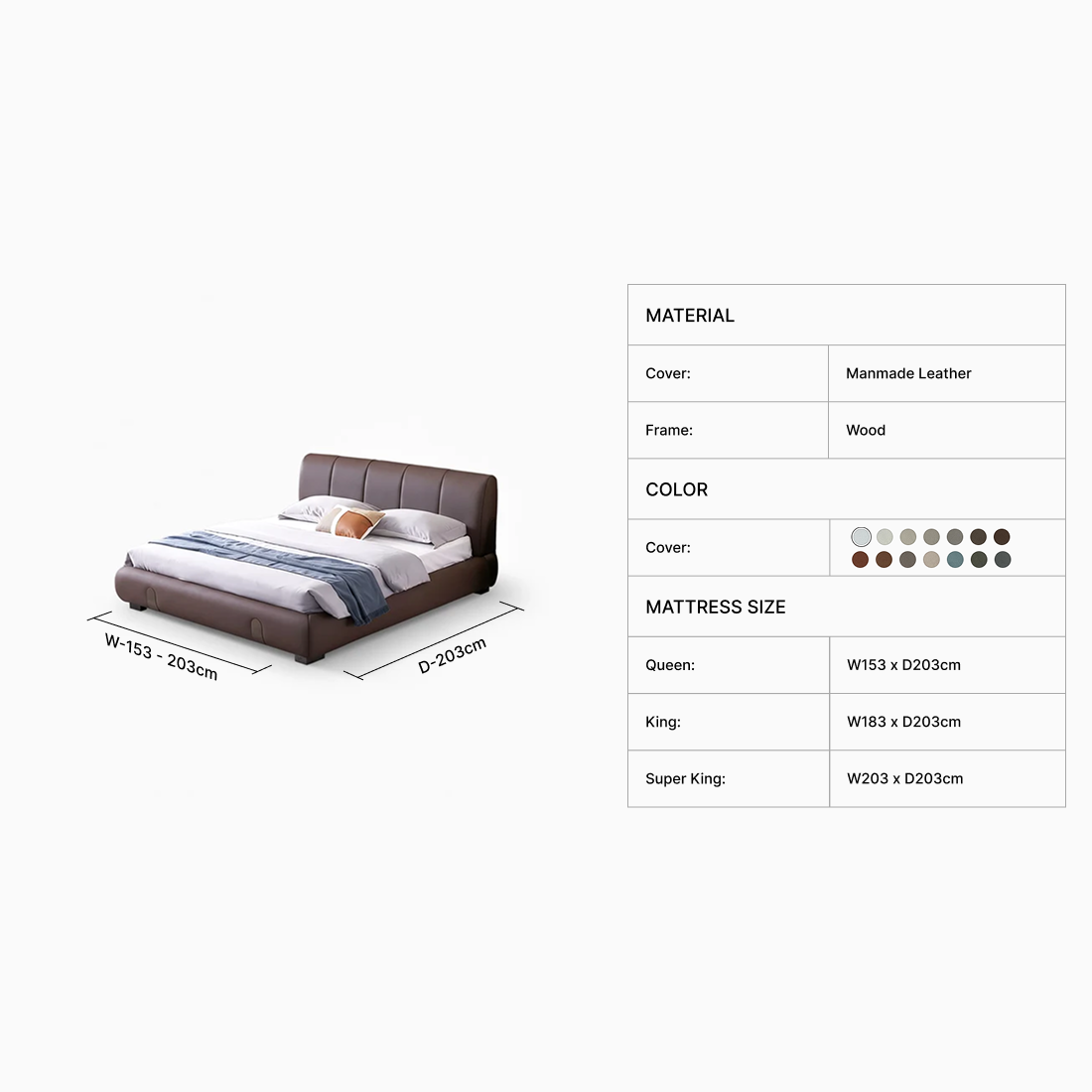 Essenza Bed | Manmade Leather